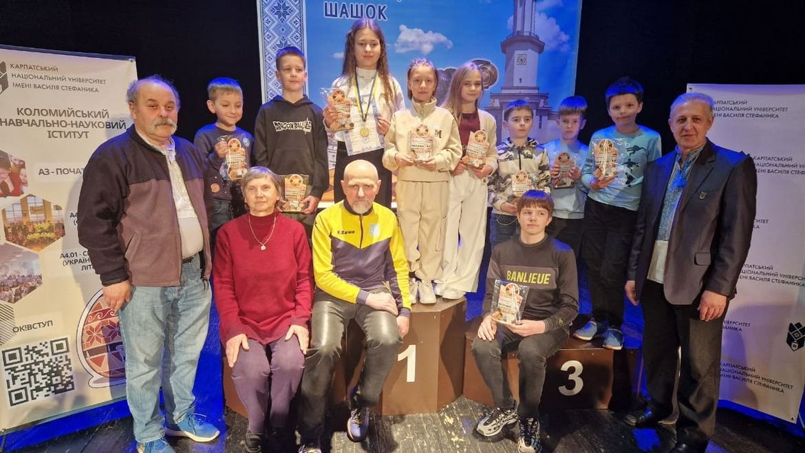 В Коломиї завершилася блискавична програма молодіжного чемпіонату України – 2026 з шашок-64 (класична версія)