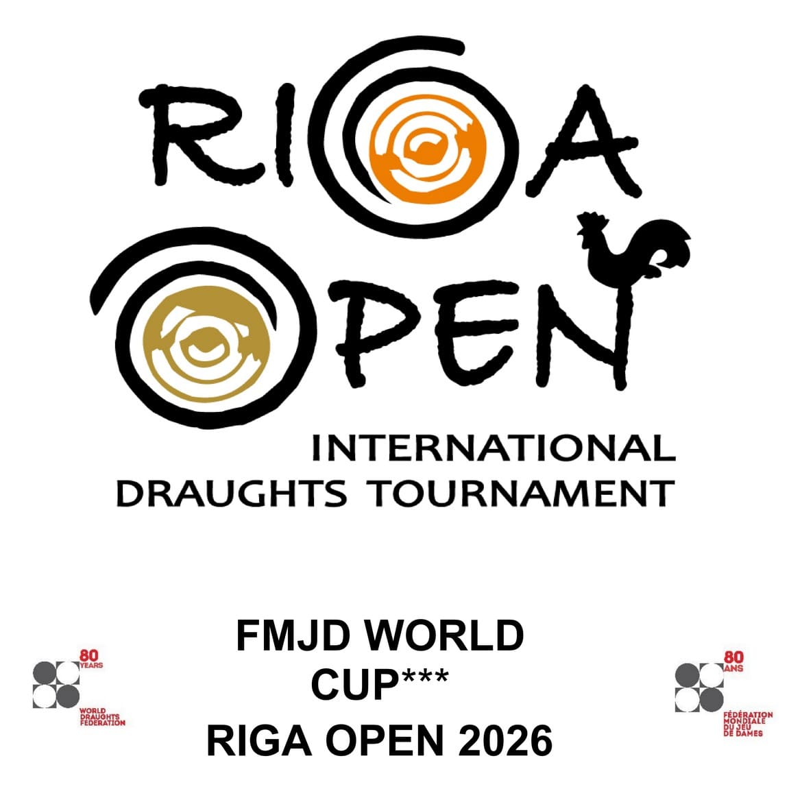 Анонс. Етап Кубку світу Riga Open – 2026 *** та Чемпіонат світу (бліц) з шашок-100