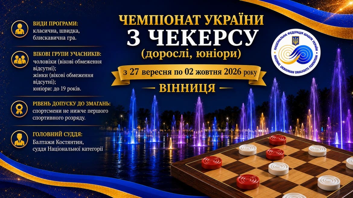 Чемпіонат України – 2026 з чекерсу